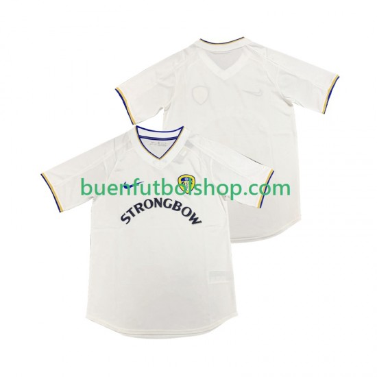 Camiseta de Fútbol Leeds United Retro 2000 2001 Primera Equipación Manga Corta Hombre