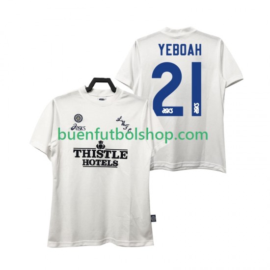 Camiseta de Fútbol Leeds United YEBOAH 21 Retro 1995 1996 Primera Equipación Manga Corta Hombre