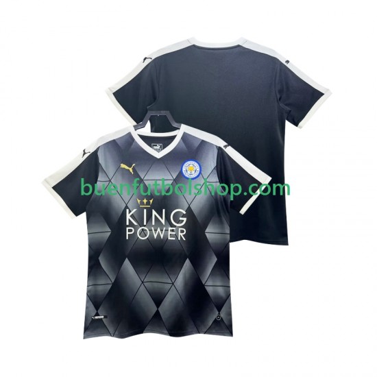 Camiseta de Fútbol Leicester City Retro 2014 2015 Segunda Equipación Manga Corta Hombre