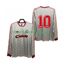 Camiseta de Fútbol Liverpool 10 Retro 1989 1991 Segunda Equipación Manga Larga Hombre