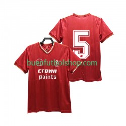 Camiseta de Fútbol Liverpool 5 Retro 1985 1986 Primera Equipación Manga Corta Hombre
