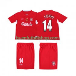 Camiseta de Fútbol Liverpool ALONSO 14 Retro LWP 2004 2005 Primera Equipación Manga Corta Hombre