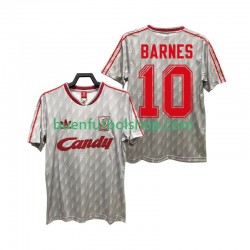 Camiseta de Fútbol Liverpool BARNES 10 Retro 1989 1991 Segunda Equipación Manga Corta Hombre