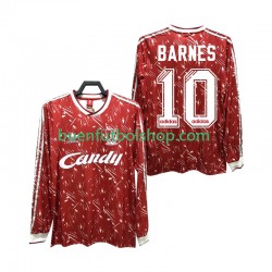 Camiseta de Fútbol Liverpool BARNES 10 Retro 1989 1991 Primera Equipación Manga Larga Hombre