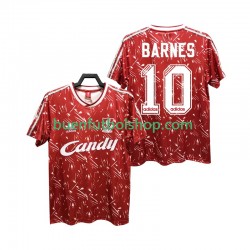 Camiseta de Fútbol Liverpool BARNES 10 Retro 1989 1991 Primera Equipación Manga Corta Hombre