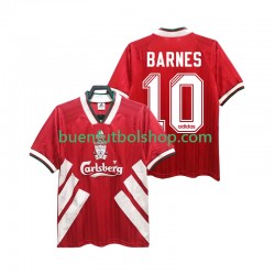 Camiseta de Fútbol Liverpool BARNES 10 Retro 1993 1995 Primera Equipación Manga Corta Hombre