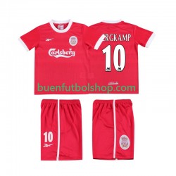 Camiseta de Fútbol Liverpool BERGKAMP 10 Retro LWP 1997 1998 Primera Equipación Manga Corta Niño