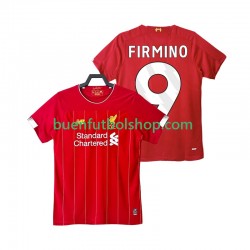 Camiseta de Fútbol Liverpool FIRMINO 9 Retro 2019 2020 Primera Equipación Manga Corta Hombre