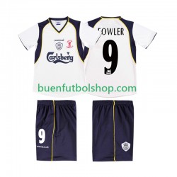 Camiseta de Fútbol Liverpool FOWLER 9 Retro LWP 2001 2002 Segunda Equipación Manga Corta Hombre