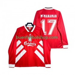 Camiseta de Fútbol Liverpool MCMANAMAN 17 Retro 1993 1995 Primera Equipación Manga Larga Hombre