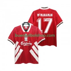 Camiseta de Fútbol Liverpool MCMANAMAN 17 Retro 1993 1995 Primera Equipación Manga Corta Hombre