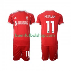 Camiseta de Fútbol Liverpool Mohamed Salah 11 2025-2026 Primera Equipación Manga Corta Niño