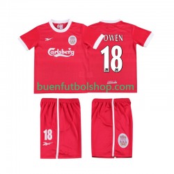 Camiseta de Fútbol Liverpool OWEN 18 Retro LWP 1997 1998 Primera Equipación Manga Corta Niño