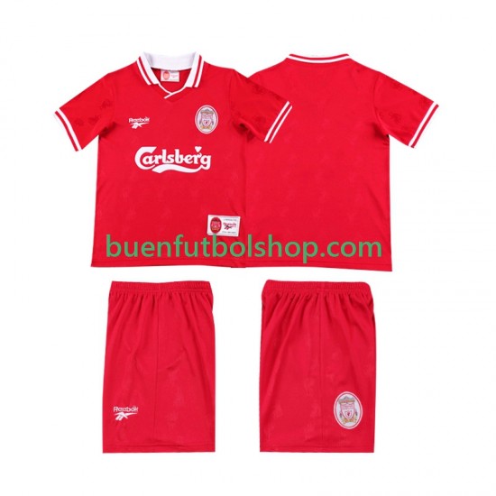 Camiseta de Fútbol Liverpool Retro LWP 1996 1997 Primera Equipación Manga Corta Niño