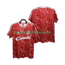 Camiseta de Fútbol Liverpool Retro 1989 1991 Primera Equipación Manga Corta Hombre