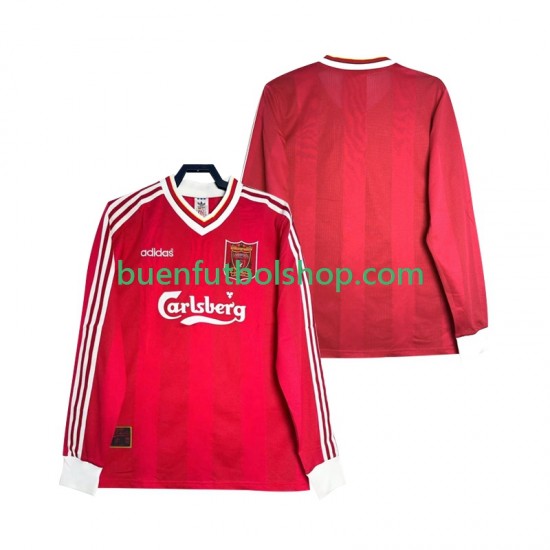 Camiseta de Fútbol Liverpool Retro 1995 1996 Primera Equipación Manga Larga Hombre Camiseta de Fútbol Liverpool Retro 1995 1996 Primera Equipación Manga Larga Hombre