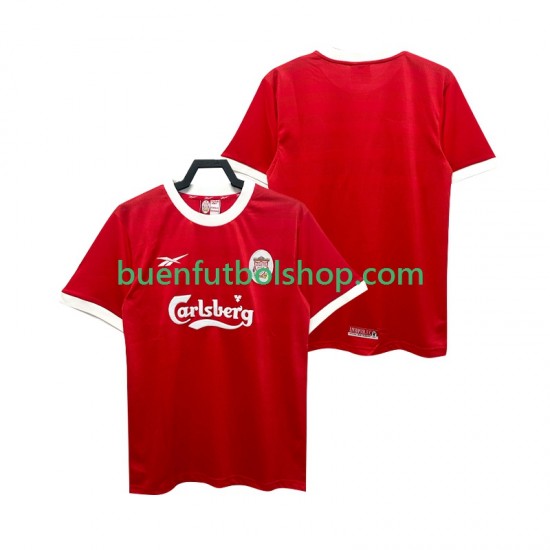 Camiseta de Fútbol Liverpool Retro 1998 1999 Primera Equipación Manga Corta Hombre