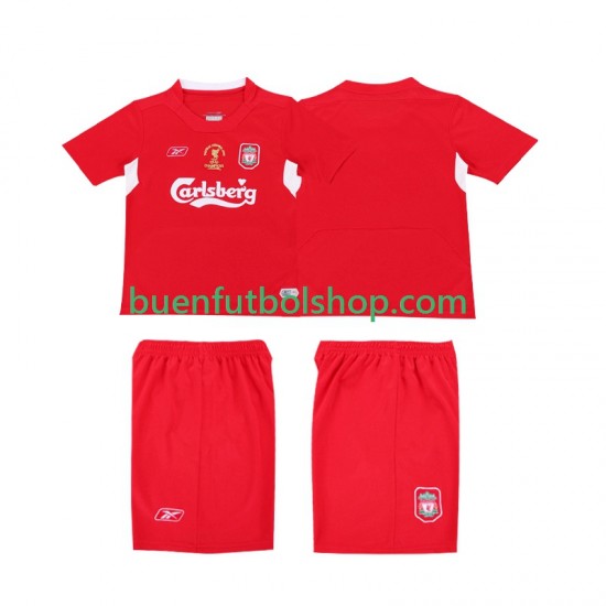 Camiseta de Fútbol Liverpool Retro LWP 2004 2005 Primera Equipación Manga Corta Hombre