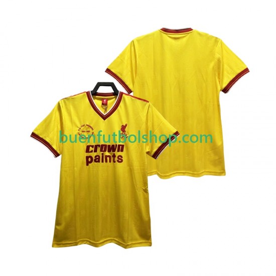 Camiseta de Fútbol Liverpool Retro 1985 1986 Tercera Equipación Manga Corta Hombre