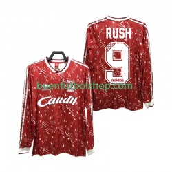 Camiseta de Fútbol Liverpool Rush 9 Retro 1989 1991 Primera Equipación Manga Larga Hombre Camiseta de Fútbol Liverpool Rush 9 Retro 1989 1991 Primera Equipación Manga Larga Hombre
