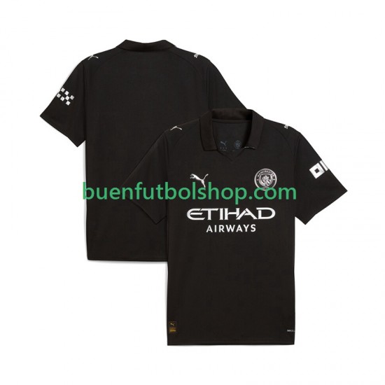 Camiseta de Fútbol Manchester City 2025-2026 Segunda Equipación Manga Corta Hombre