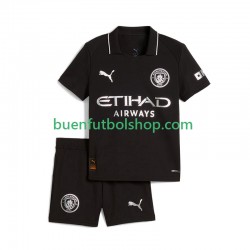 Camiseta de Fútbol Manchester City 2025-2026 Segunda Equipación Manga Corta Niño