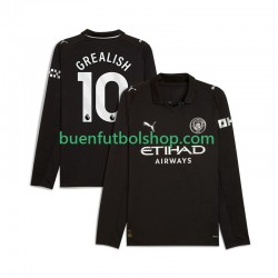 Camiseta de Fútbol Manchester City Jack Grealish 10 2025-2026 Segunda Equipación Manga Larga Hombre