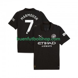 Camiseta de Fútbol Manchester City Omar Marmoush 7 2025-2026 Segunda Equipación Manga Corta Hombre