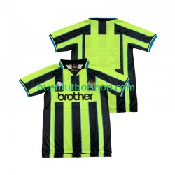 Camiseta de Fútbol Manchester City Retro 1998 1999 Segunda Equipación Manga Corta Hombre