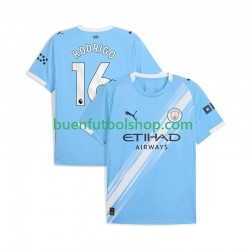 Camiseta de Fútbol Manchester City Rodrigo Hernandez 16 2025-2026 Primera Equipación Manga Corta Hombre