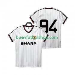 Camiseta de Fútbol Manchester United 94 Retro 1983 1984 Segunda Equipación Manga Corta Hombre