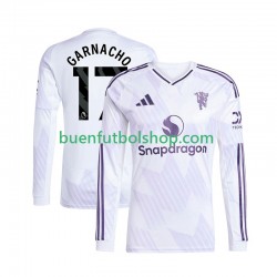 Camiseta de Fútbol Manchester United Alejandro Garnacho 17 2025-2026 Segunda Equipación Manga Larga Hombre