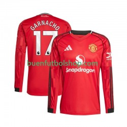 Camiseta de Fútbol Manchester United Alejandro Garnacho 17 2025-2026 Primera Equipación Manga Larga Hombre