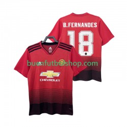 Camiseta de Fútbol Manchester United B.FERNANDES 18 Retro 2018 2019 Primera Equipación Manga Corta Hombre