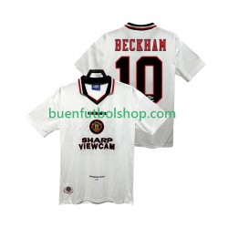 Camiseta de Fútbol Manchester United BECKEHAM 10 Retro 1996 1997 Segunda Equipación Manga Corta Hombre