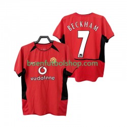Camiseta de Fútbol Manchester United BECKHAM 7 Retro 2002 2004 Primera Equipación Manga Corta Hombre