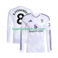 Camiseta de Fútbol Manchester United Bruno Fernandes 8 2025-2026 Segunda Equipación Manga Larga Hombre