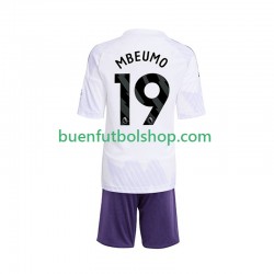 Camiseta de Fútbol Manchester United Bryan Mbeumo 19 2025-2026 Segunda Equipación Manga Corta Niño