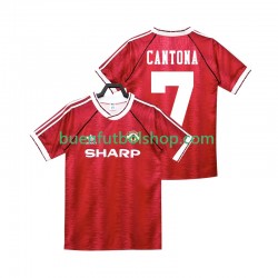 Camiseta de Fútbol Manchester United CANTONA 7 Retro 1990 1992 Primera Equipación Manga Corta Hombre