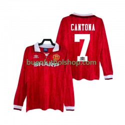 Camiseta de Fútbol Manchester United CANTONA 7 Retro 1992 1994 Primera Equipación Manga Larga Hombre