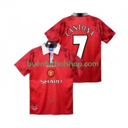Camiseta de Fútbol Manchester United CANTONA 7 Retro 1996 1997 Primera Equipación Manga Corta Hombre