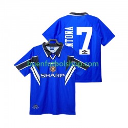 Camiseta de Fútbol Manchester United CANTONA 7 Retro 1996 1998 Tercera Equipación Manga Corta Hombre