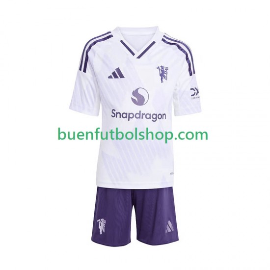 Camiseta de Fútbol Manchester United 2025-2026 Segunda Equipación Manga Corta Niño