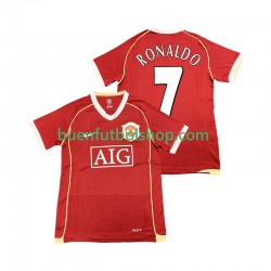 Camiseta de Fútbol Manchester United Cristiano Ronaldo 7 Retro 2006 2007 Primera Equipación Manga Corta Hombre