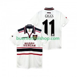 Camiseta de Fútbol Manchester United GIGGS 11 Retro 1998 1999 Segunda Equipación Manga Corta Hombre
