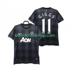 Camiseta de Fútbol Manchester United GIGGS 11 Retro 2013 2014 Segunda Equipación Manga Corta Hombre