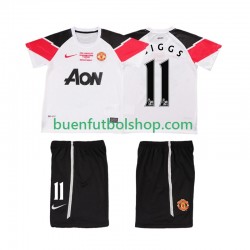 Camiseta de Fútbol Manchester United GIGGS 11 Retro Champions League 2011 2012 Tercera Equipación Manga Corta Niño