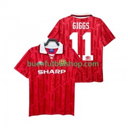 Camiseta de Fútbol Manchester United GIGGS 11 Retro 1992 1994 Primera Equipación Manga Corta Hombre
