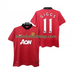 Camiseta de Fútbol Manchester United GIGGS 11 Retro 2013 2014 Primera Equipación Manga Corta Hombre