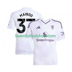 Camiseta de Fútbol Manchester United Kobbie Mainoo 37 2025-2026 Segunda Equipación Manga Corta Hombre